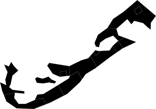 Bermuda Map Black Single Color Vector