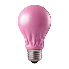 Creative soft pink fabric-wrapped light bulb with a gathered texture and metallic base