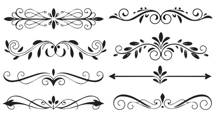 Obraz premium Decorative floral dividers and ornaments for design eps 10