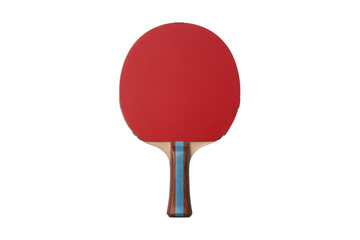 Red table tennis paddle ping pong sports isolated on a transparent background