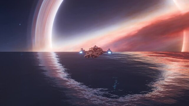 This is how I imagine the future and space travel. Spaceships with gigantic space stations.