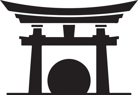 Traditional japanese torii gate symbolizing the transition from the mundane to the sacred