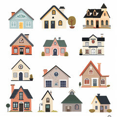 家のイラストセット