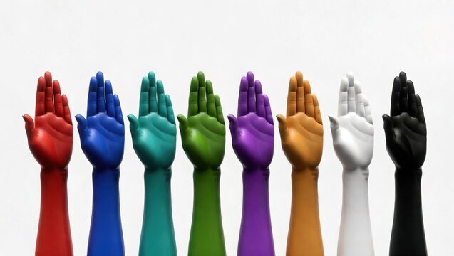 Racial inequality and distinction shown through segregated signs protests and systemic discrimination in society. Generative AI