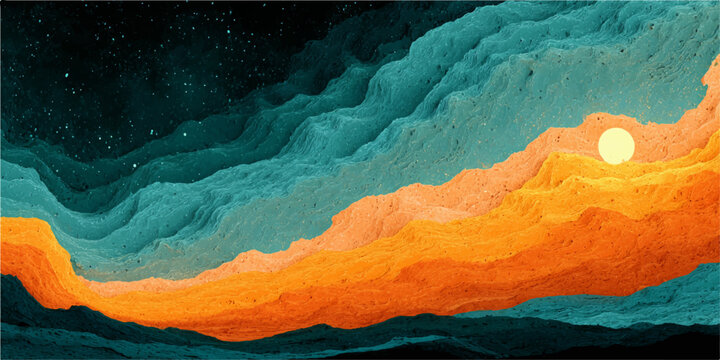 abstract background, the texture of the mineral stone Amazonite. Underwater patterns of swirling ink and luminescent water inspire a nature-themed painting, perfect as background wallpaper.