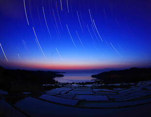 棚田のある景色