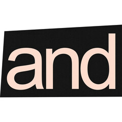 Black and White Lowercase Serif AND Word Cutout