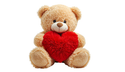 Obraz premium Romantic Plush Teddy Bear with Heart.