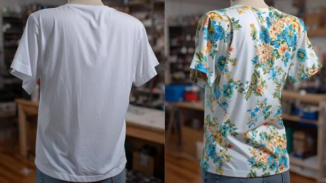 Reversible T Shirt double sided clothing fashion design