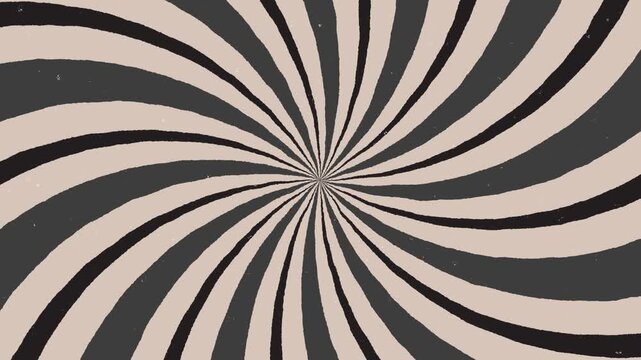 Retro swirling pattern in tan dark gray and black.