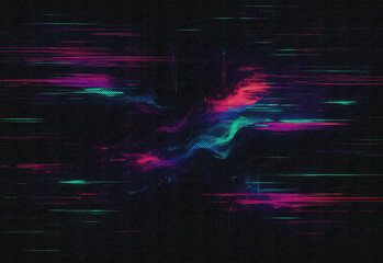 Horizontal Cyberpunk Glitch Distortion Texture