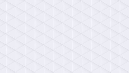 White geometric 3D triangle pattern background. Abstract modern textured wallpaper for technology, business, and minimal design.