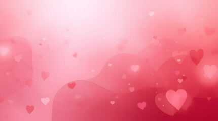 Obraz premium Heartfelt Moments Captured in a Sea of Red and Pink Hues with Love Hearts Floating Freely