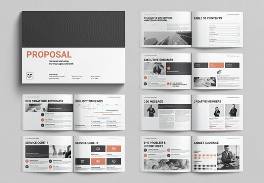 Services Marketing Proposal Template Landscape