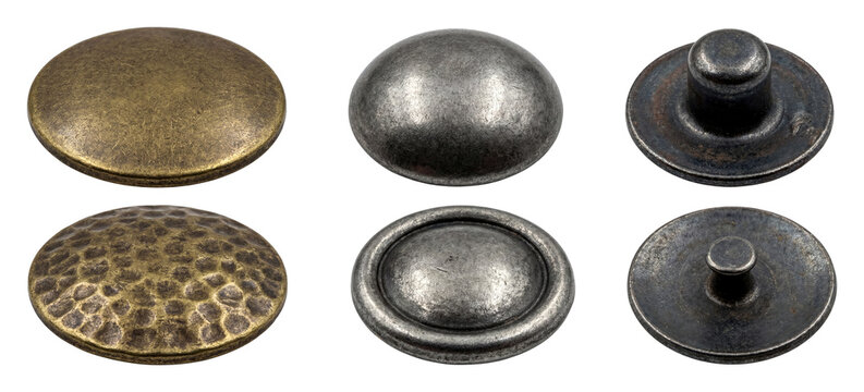 Leathercraft conchos and studs macro photo sticker Set.