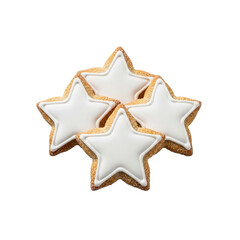 Obraz premium Star shaped cookies with white icing