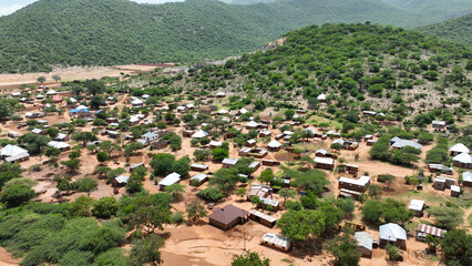Aerial View of Dodoma the Capital City of Tanzania in East Africa