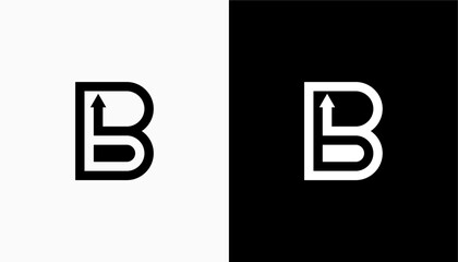 Letter B Growth Arrow Financial Logo vector template © artbain