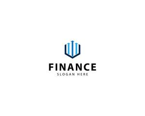 Finance Business Logo Design Vector Illustration stock