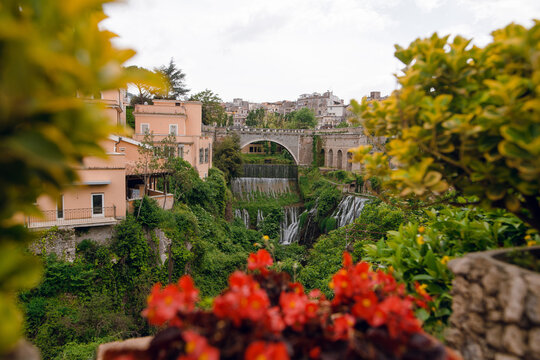Tivoli Italy Waterfall Town, Italy