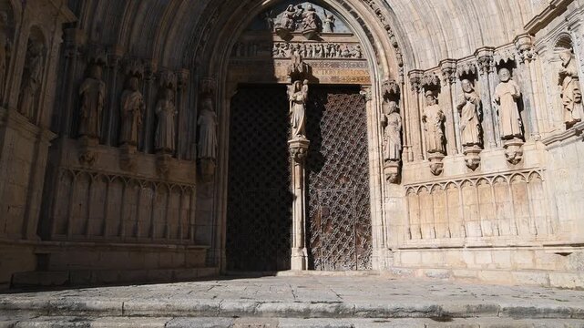 Historic Gothic Arch of Santa Mar&iacute;a la Mayor in Walled City of Morella