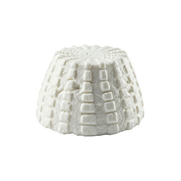 Fresh white ricotta cheese isolated On Transparent Background