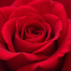 Close-up of a beautiful red rose flower petals in soft focus