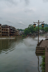 Naklejka premium Ancient town of Fenghuang in Hunan province, China