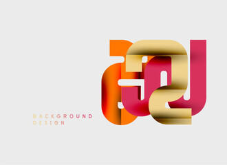 Obraz premium Abstract design features layered shapes, warm colors, gradient effects. Modern composition suitable for backgrounds, presentations.