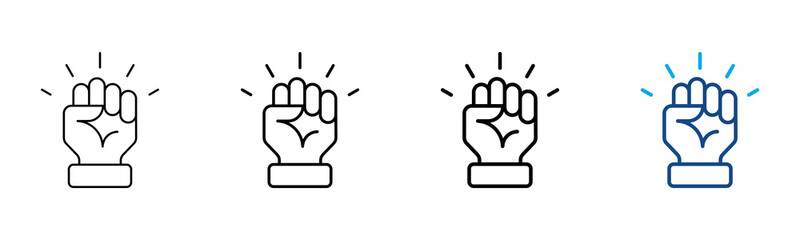 Obraz premium Motivation Icon Different Style Outline Collection Set Vector Illustration