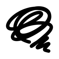 もやもや・悩む・くしゃくしゃ・ぐるぐるマーク