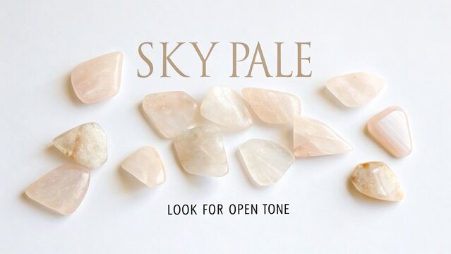 Natural Sky Pale Stones on White Background with Soft Open Tone Ideal for Calm and Serene Aesthetic Design Projects