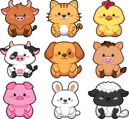 Obraz premium clipart vektor farm animal