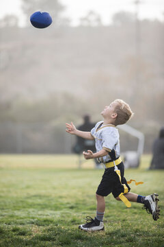 ball hanging in the air about to be caught