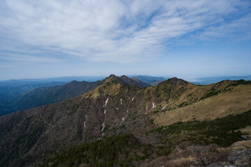 Fototapeta premium Climbing Mt. Ishizuchi, Ehime, Japan