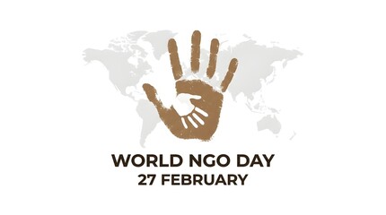 Fototapeta premium World NGO Day celebration with hands forming a globe