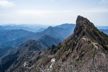 Fototapeta premium Climbing Mt. Ishizuchi, Ehime, Japan