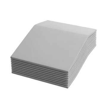 Stack of white sheets of paper blank