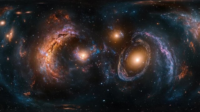 Spectacular space nebula with numerous stars.