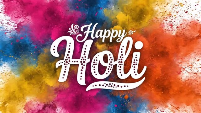 happy holi festival of colors with color background design vector, holi banner design with texts. Happy Holi background. 