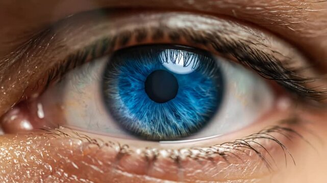 Mesmerizing Close-Up of Changing Eye Colors: Brown, Green, Blue, Purple, and Pink, Demonstrating Human Iris Variations