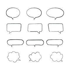 Collection of various speech bubbles and speech bubble templates