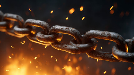 Captivating Capture of Firecracker Chain Igniting in Sequence Amidst Flashes of Light and Sparkling Moments of Dynamic Energy