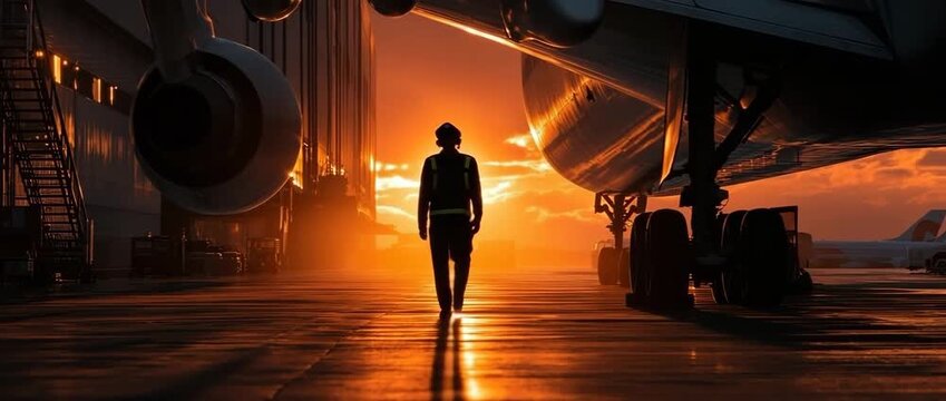 Mechanic at an airport