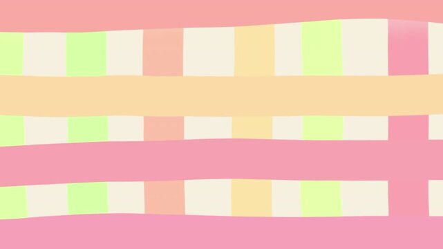 Pastel colorful plaid hand drawn seamless loop pattern background