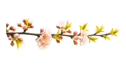 Spring blossom branch isolated floral nature element