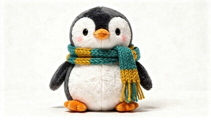 Fototapeta premium Adorable Winter Penguin Plush Toy
