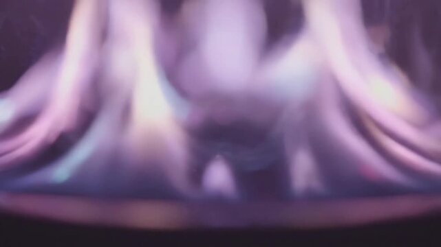 Enchanted Forest Floor Twinkle A very low-angle view of a dark, slightly textured ground (e.g., moss, pebbles) where soft, pastel firelight twinkles and casts gentle, shifting glows, suggesting a