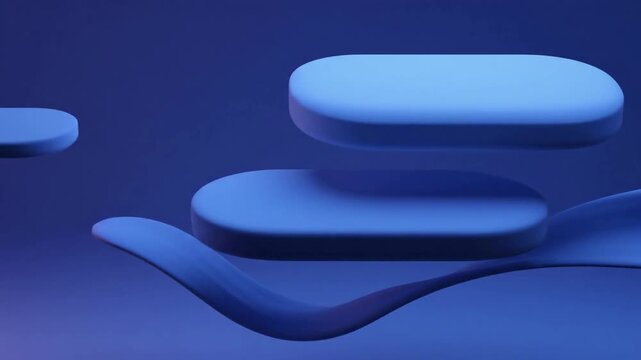 Ambient Blue Forms Soft, glowing shapes in a cool, subdued atmosphere.
