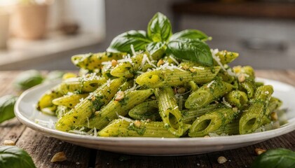Delicious Pesto Pasta with Fresh Basil